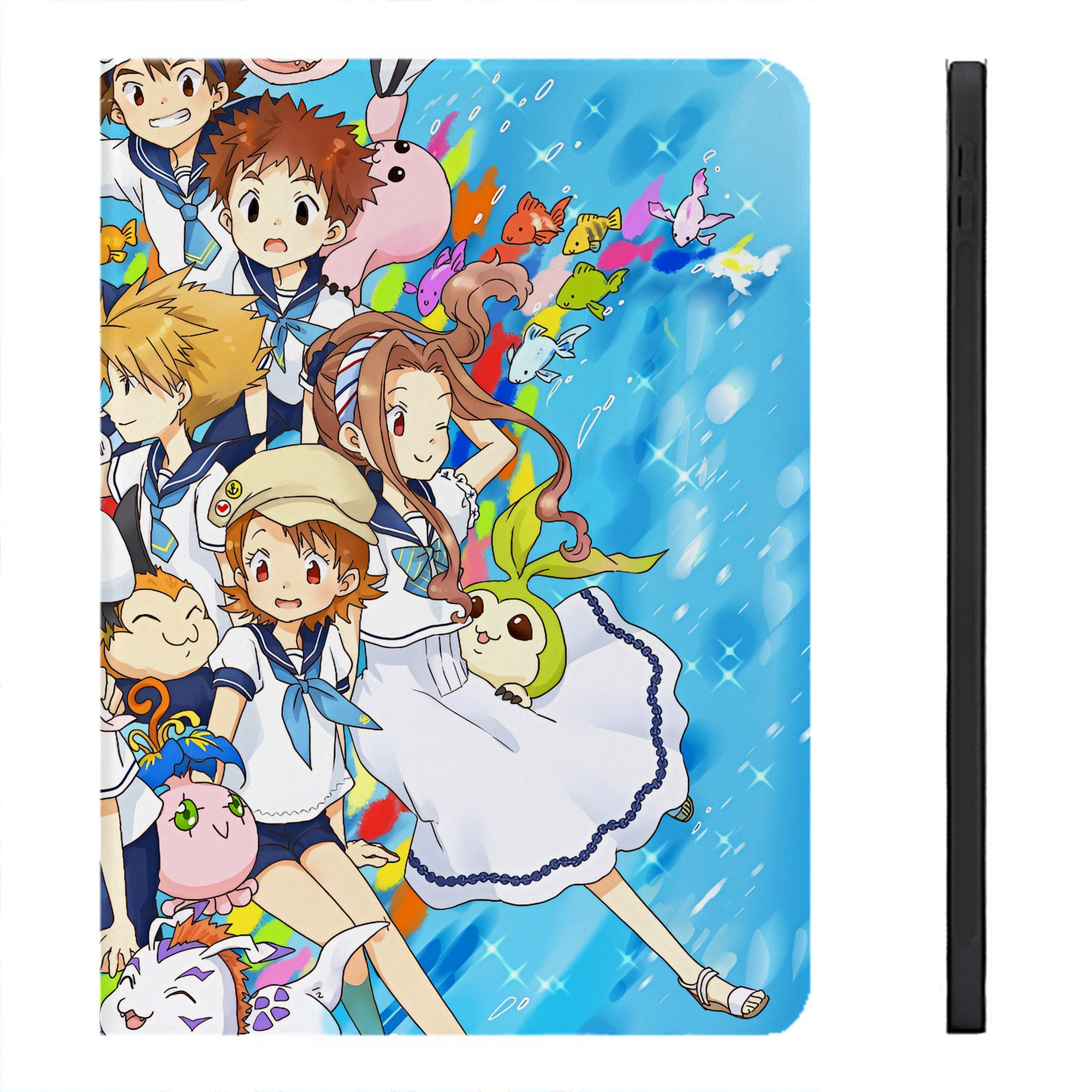 （画像用） Digimon デジタルモンスター/デジモン IPadケース ペンホルダー付き ブックスタイルデザイン